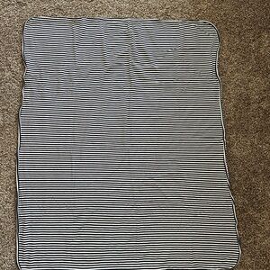 Navy and White Striped Swaddle Blanket